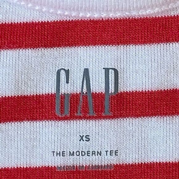 Preppy- Gap striped tee shirt size XS “vacation vibes” - Picture 3 of 4